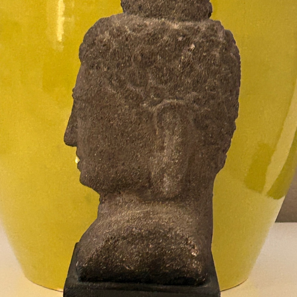 Stone Buddha Head Sculpture - Picture 8 of 9